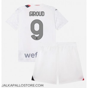 AC Milan Olivier Giroud #9 Vieraspaita Lapsille 2023-24 Lyhythihainen (+ shortsit)